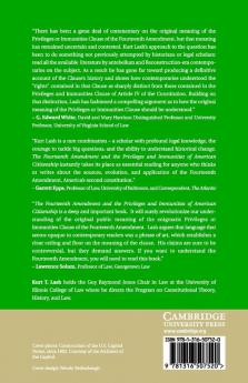 The Fourteenth Amendment and the Privileges and Immunities of American Citizenship