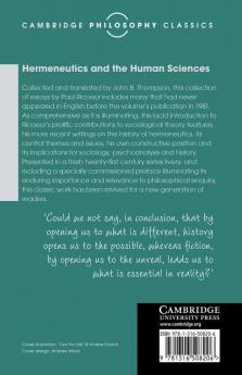 Hermeneutics and the Human Sciences