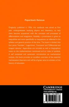 An Introductory Course of Mathematical Analysis