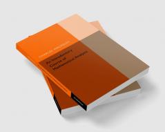 An Introductory Course of Mathematical Analysis