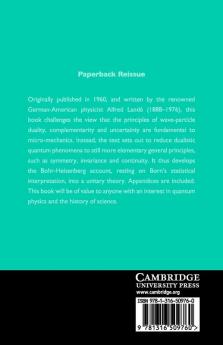 From Dualism to Unity in Quantum Physics