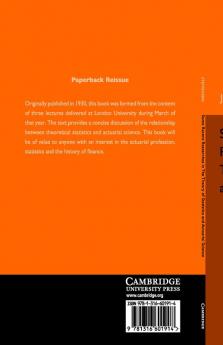 Some Recent Researches in the Theory of Statistics and Actuarial Science