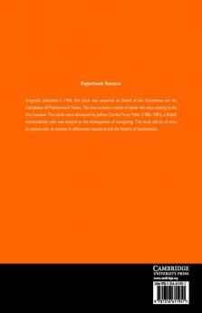 Mathematical Tables Part-Volume B