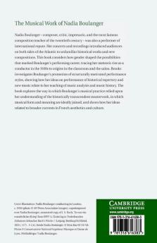 The Musical Work of Nadia Boulanger