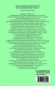 The Cambridge History of the English Short Story