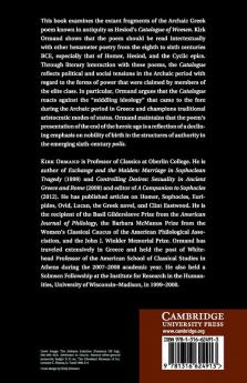 The Hesiodic Catalogue of Women and Archaic Greece