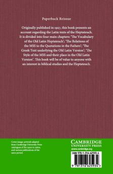 The Old Latin Texts of The Heptateuch