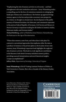 Civil Society and Memory in Postwar Germany
