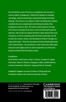 Kant's Lectures on Metaphysics