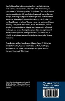 Kant and His German Contemporaries