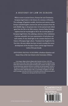 A History of Law in Europe