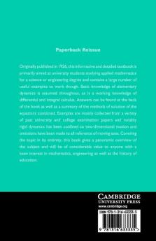 An Elementary Treatise on the Dynamics of a Particle and of Rigid Bodies