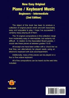 New Easy Original Piano / Keyboard Music - Beginners - Intermediate (2nd Edition)