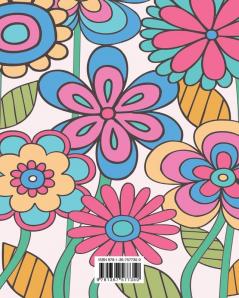 Facil Diseños de Flores en Letra Grande Libro Para Colorear Para Los Adultos