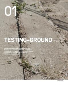 Testing-Ground 01: Journal of Landscapes Cities and Territories