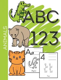 Animal ABC-123 Learning Coloring Book