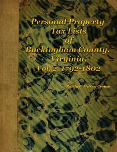 Personal Property Tax Lists  of  Buckingham County Virginia Vol. 2 1792-1802