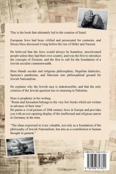 Rome and Jerusalem: A Study in Jewish Nationalism