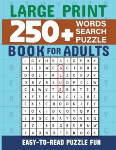 Word Search Book 250 Word Puzzles with Solutions for Adults