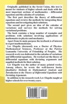 Differential Equations and the Calculus of Variations