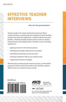 Effective Teacher Interviews: How do I hire good teachers?