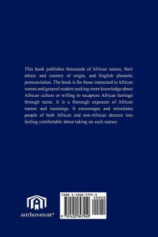 Dictionary of African Names Volume 1