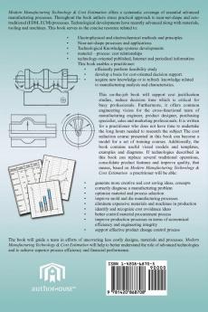 Modern Manufacturing Technology and Cost Estimation: A Systematic Approach with Engineering Vision