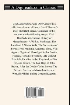 Civil Disobedience and Other Essays (the Collected Essays of Henry David Thoreau) (Digireads.com Classic)