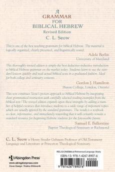 A Grammar for Biblical Hebrew