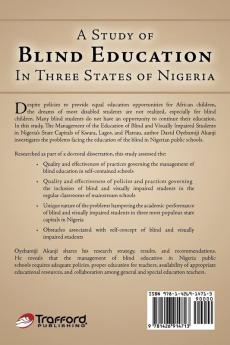 A Study of Blind Education in Three States of Nigeria