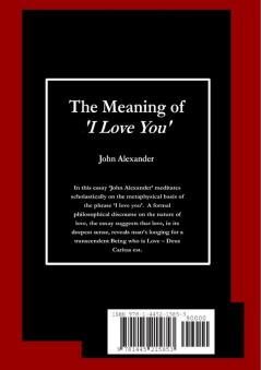 The Meaning of I Love You