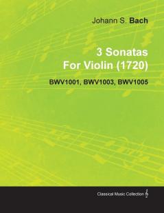 3 Sonatas by Johann Sebastian Bach for Violin (1720) Bwv1001 Bwv1003 Bwv1005