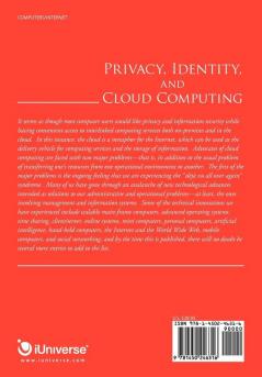 Privacy Identity and Cloud Computing