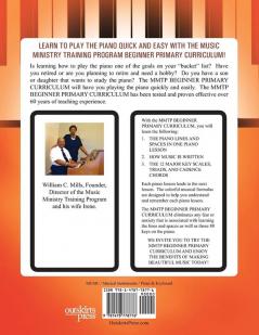Music Ministry Training Program Beginner Primary Piano Curriculum