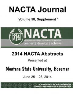 NACTA Journal Volume 58 Sup. 1