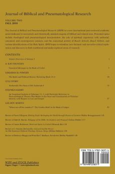 Journal of Biblical and Pneumatological Research: Volume Two 2010