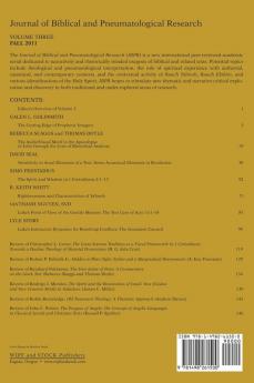 Journal of Biblical and Pneumatological Research: Volume Three 2011: 3