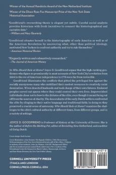 Who Should Rule at Home?: Confronting the Elite in British New York City