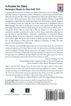 A Passion for China: Norwegian Mission to China Until 1949 (Regnum Studies in Mission)