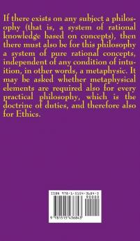 The Metaphysical Elements of Ethics