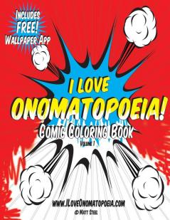 Comic Coloring Book I Love Onomatopoeia!