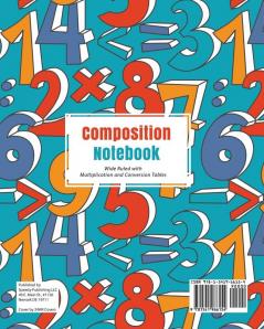 Composition Notebook Wide Ruled with Multiplication and Conversion Tables