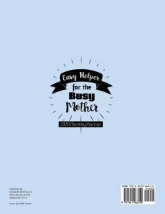 Easy Helper for the Busy Mother: 2020 Monthly Planner
