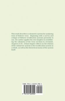 Versification and Syntax in Jeremiah 2-25