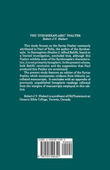 The Syrohexaplaric Psalter