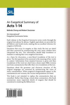 An Exegetical Summary of Acts 1-14