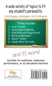 101 Monologues for Middle School Actors