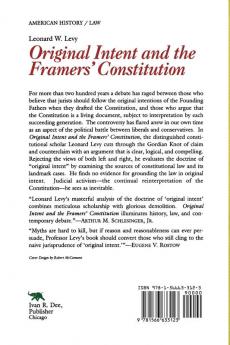 Original Intent and the Framers' Constitution