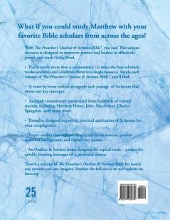 Preacher's Outline & Sermon Bible-NIV-Matthew 2: Chapters 16-28