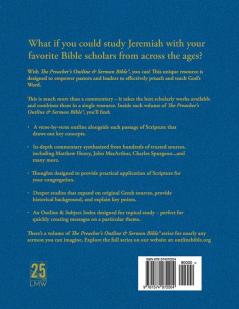 The Preacher's Outline & Sermon Bible - Vol. 25: Jeremiah (1-29): King James Version